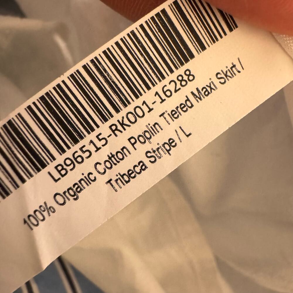 Quince 100% Organic Cotton Poplin Tiered Maxi Skirt Size Large Preppy Coastal - Picture 10 of 10